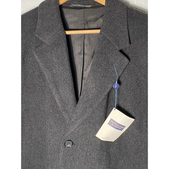 NWT VTG Dillard’s Roundtree & Yorke 100% Lambs 
Wool Overcoat Char Grey/ Blk -42 - Picture 2 of 8